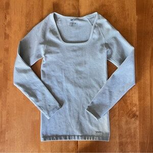 Aimn Sportswear Ribbed Long Sleeve Top